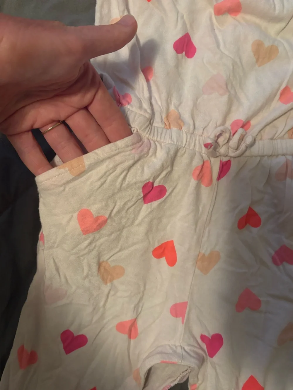 Heart print toddler girl romper 🩷❤️